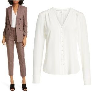 COPY - NWOT Veronica Beard Marella Silk Blouse (2)